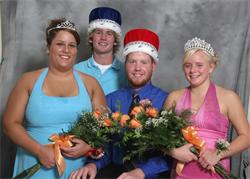 Left to right: Princess Jill Leoni, Prince Jade Estling, King David LeTourneau and Queen Dauli Menze